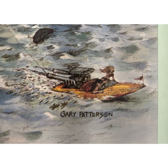 Gary Patterson 20th Anniversary Half-Day Boat Print 11 x 14 1990 - Picture 7 of 8